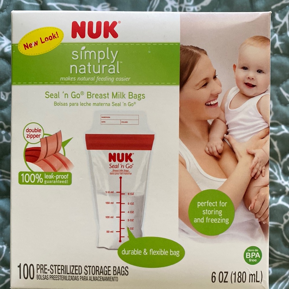493 sealed “Seal ‘n Go” 6oz breast milk bags